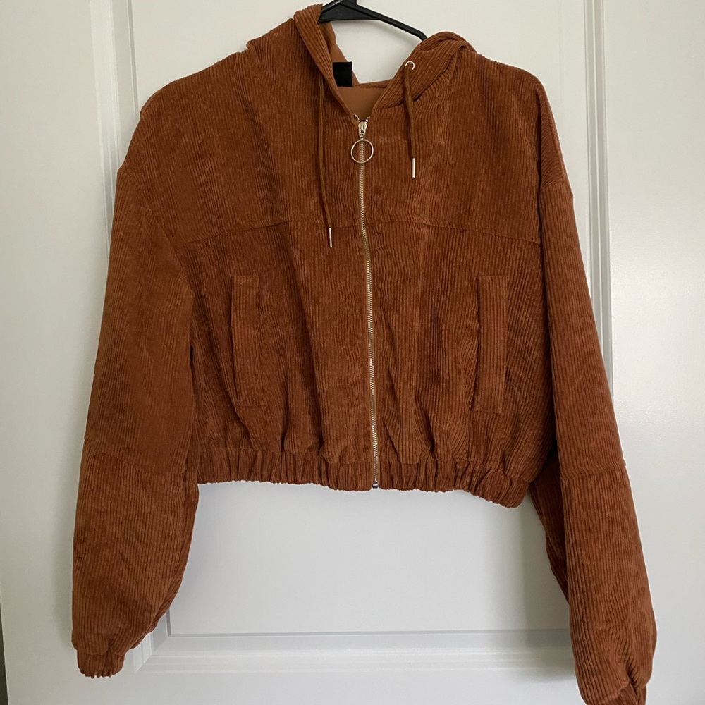 Brown Corduroy Women's Jacket